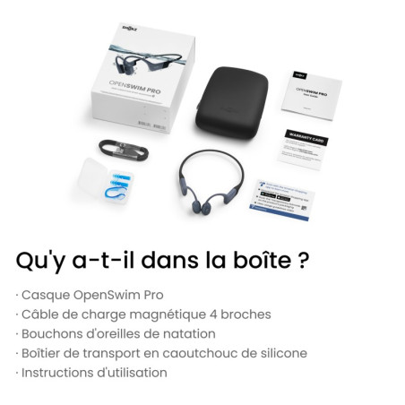 Casque MP3 Shokz Rouge - OPENSWIM PRO