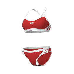 WOMEN'S ARENA ICONS BIKINI CROSS BACK SO RED-WHITE