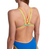 W ARENA ONE DOUBLE CROSS BACK ONE PIECE BLUE RIVER-FLUO