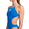 W ARENA ONE DOUBLE CROSS BACK ONE PIECE BLUE RIVER-FLUO