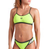 WOMEN'S ARENA ICONS BIKINI CROSS BACK SO ARTIC LIME-DARK SAGE