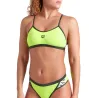 WOMEN'S ARENA ICONS BIKINI CROSS BACK SO ARTIC LIME-DARK SAGE