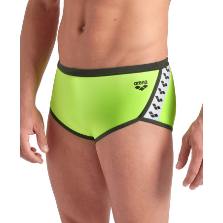 MEN'S ARENA ICONS SWIM LOW WAIST SHORT ARTIC LIME-DARK SAGE