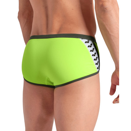 MEN'S ARENA ICONS SWIM LOW WAIST SHORT ARTIC LIME-DARK SAGE