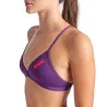 WOMEN'S TEAM SWIM TOP TIE BACK SOLID PLU
