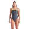 WOMEN'S ARENA MONOGRAM SWIMSUIT CHALLENG DARK SAGE
