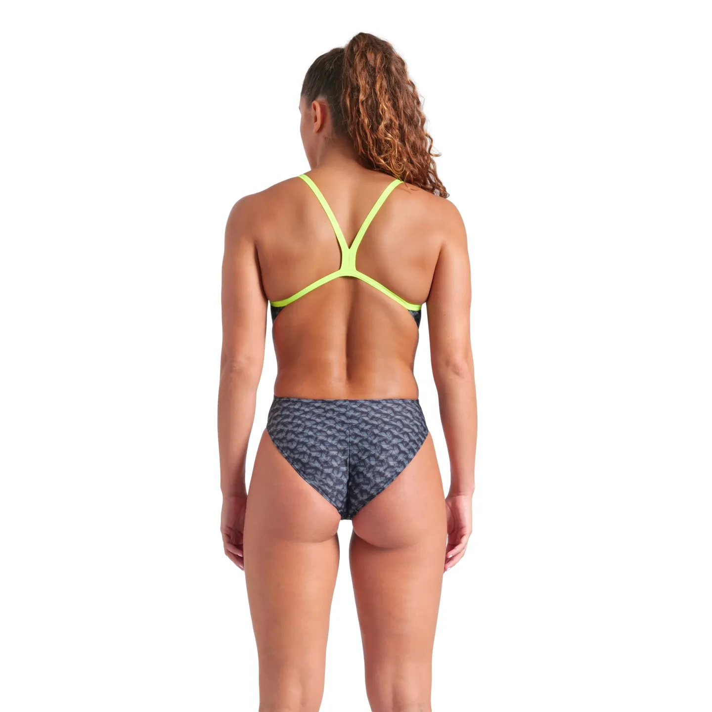 WOMEN'S ARENA MONOGRAM SWIMSUIT CHALLENG DARK SAGE