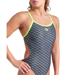 WOMEN'S ARENA MONOGRAM SWIMSUIT CHALLENG DARK SAGE