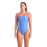 WOMEN'S ARENA MONOGRAM SWIMSUIT CHALLENG BLUE RIVER