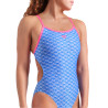 WOMEN'S ARENA MONOGRAM SWIMSUIT CHALLENG BLUE RIVER