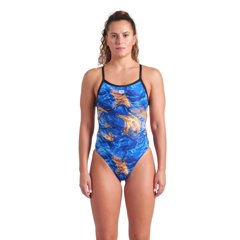 WOMEN'S ARENA GOLD LEAVES SWIMSUIT CHALL