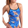 WOMEN'S ARENA GOLD LEAVES SWIMSUIT CHALL