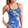 WOMEN'S ARENA GOLD LEAVES SWIMSUIT CHALL