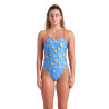 WOMEN'S ARENA DUCKS SWIMSUIT LACE BACK TURQUOISE