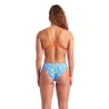 WOMEN'S ARENA DUCKS SWIMSUIT LACE BACK TURQUOISE