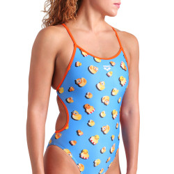WOMEN'S ARENA DUCKS SWIMSUIT LACE BACK TURQUOISE