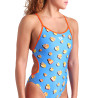 WOMEN'S ARENA DUCKS SWIMSUIT LACE BACK TURQUOISE