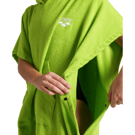 ARENA COTTON PONCHO ARTIC LIME-WHITE