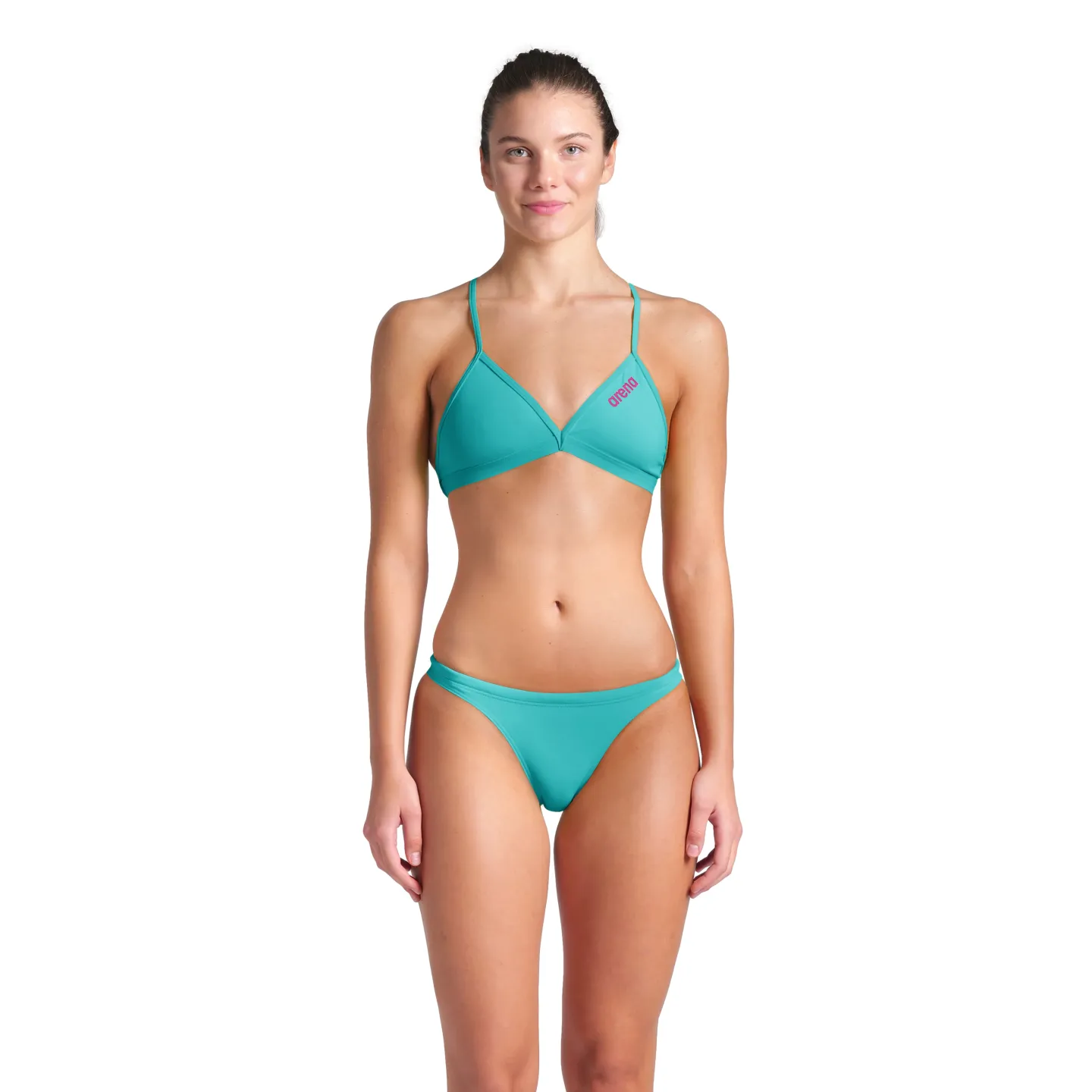 WOMEN'S TEAM SWIM TOP TIE BACK SOLID WAT