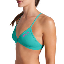 WOMEN'S TEAM SWIM TOP TIE BACK SOLID WAT