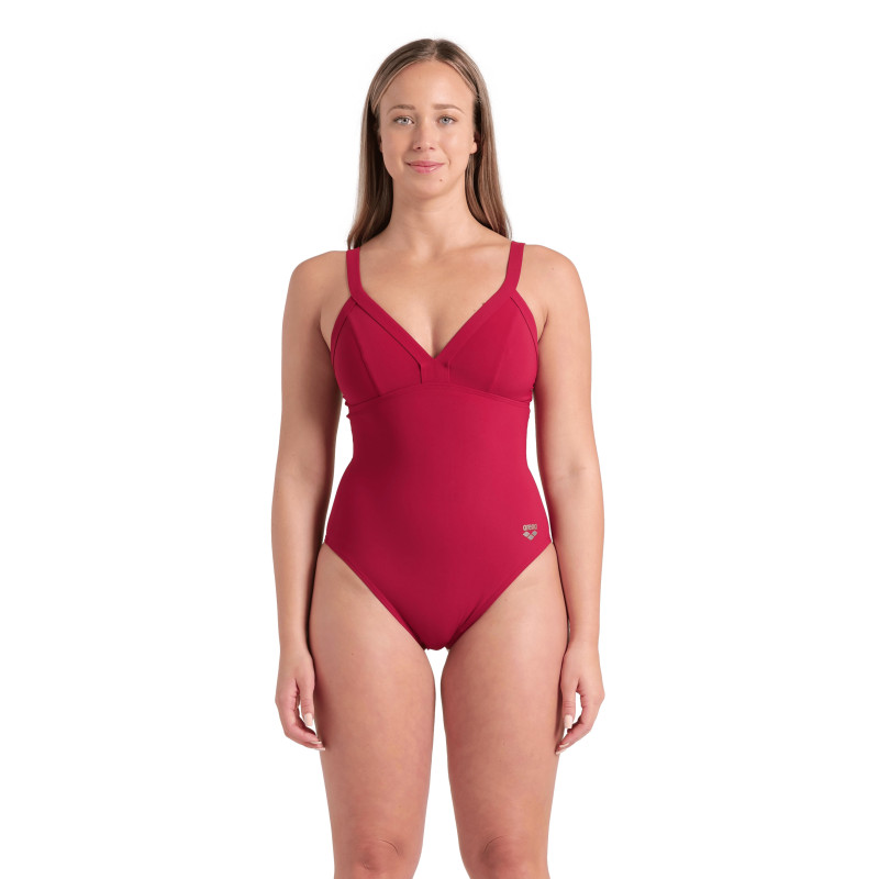 WOMEN'S ARENA SWIMSUIT LARA SOFT CURVE B RED ONION