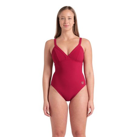 WOMEN'S ARENA SWIMSUIT LARA SOFT CURVE B RED ONION