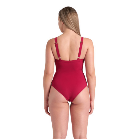 WOMEN'S ARENA SWIMSUIT LARA SOFT CURVE B RED ONION