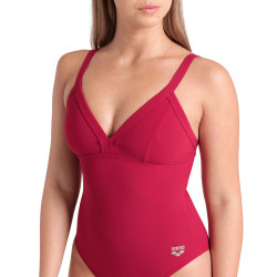 WOMEN'S ARENA SWIMSUIT LARA SOFT CURVE B RED ONION
