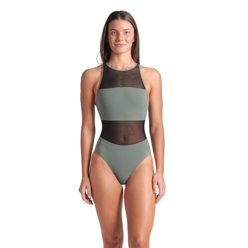 WOMEN'S ARENA MESH PANELS SWIMSUIT VENT