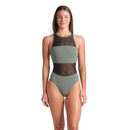 WOMEN'S ARENA MESH PANELS SWIMSUIT VENT
