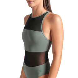 WOMEN'S ARENA MESH PANELS SWIMSUIT VENT