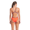 WOMEN'S SWIMSUIT LACE BACK SOLID BRIGHT