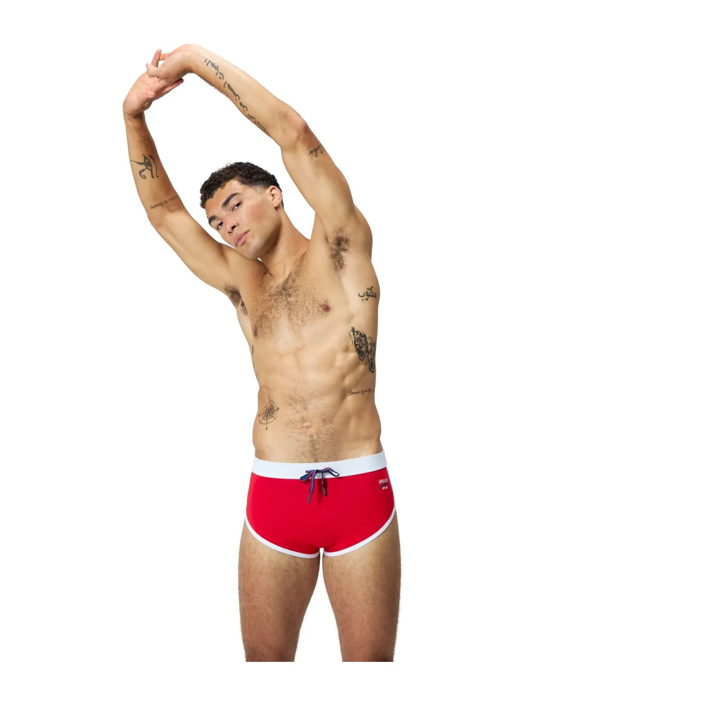 Maillot Homme - bECO JETSTREAM RETRO LOGO BRIEF RED/WHI