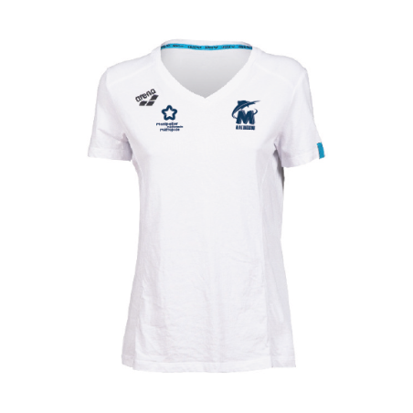 Tee Shirt Arena Blanc Coton Femme - 3MUC NATATION