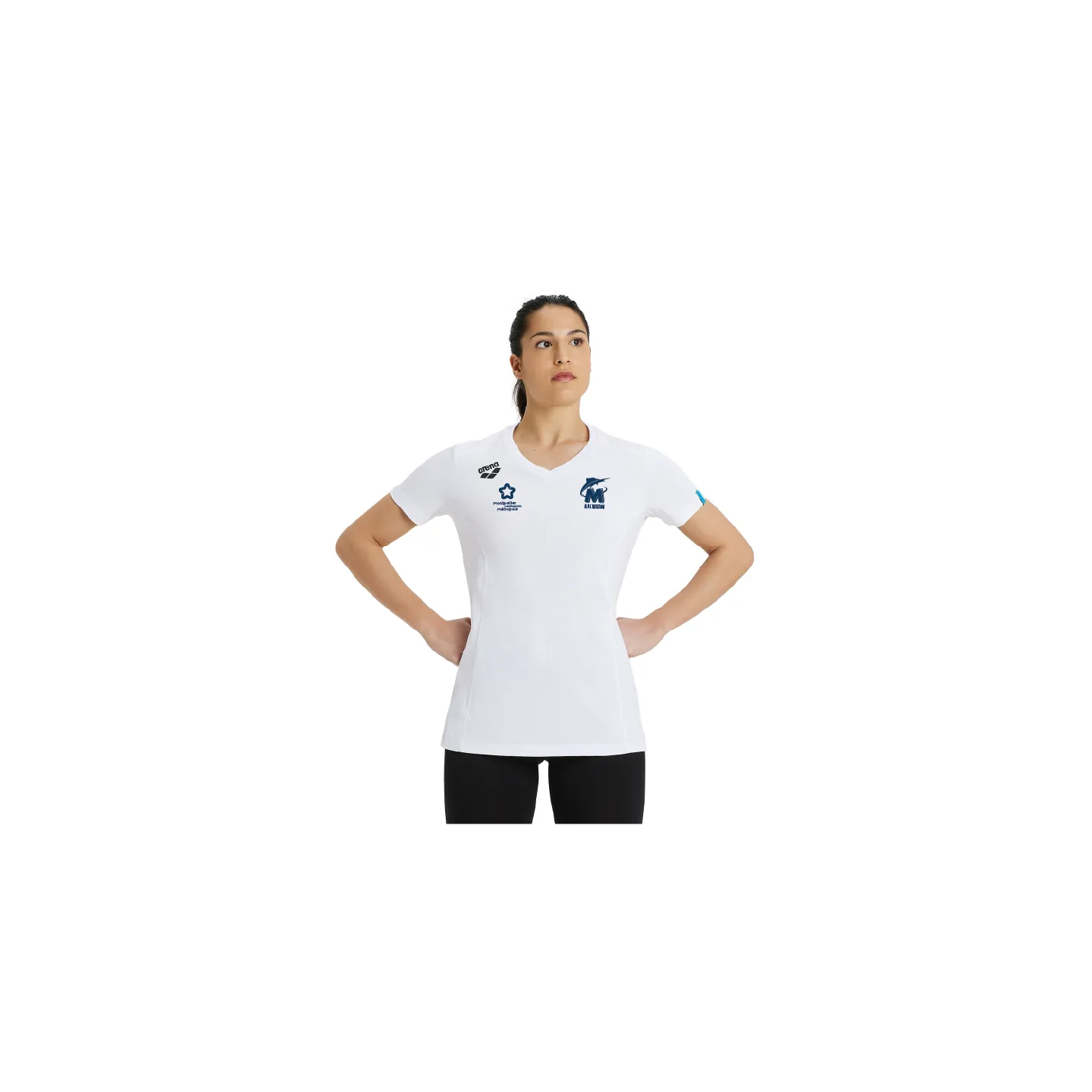 Tee Shirt Arena Blanc Coton Femme - 3MUC NATATION
