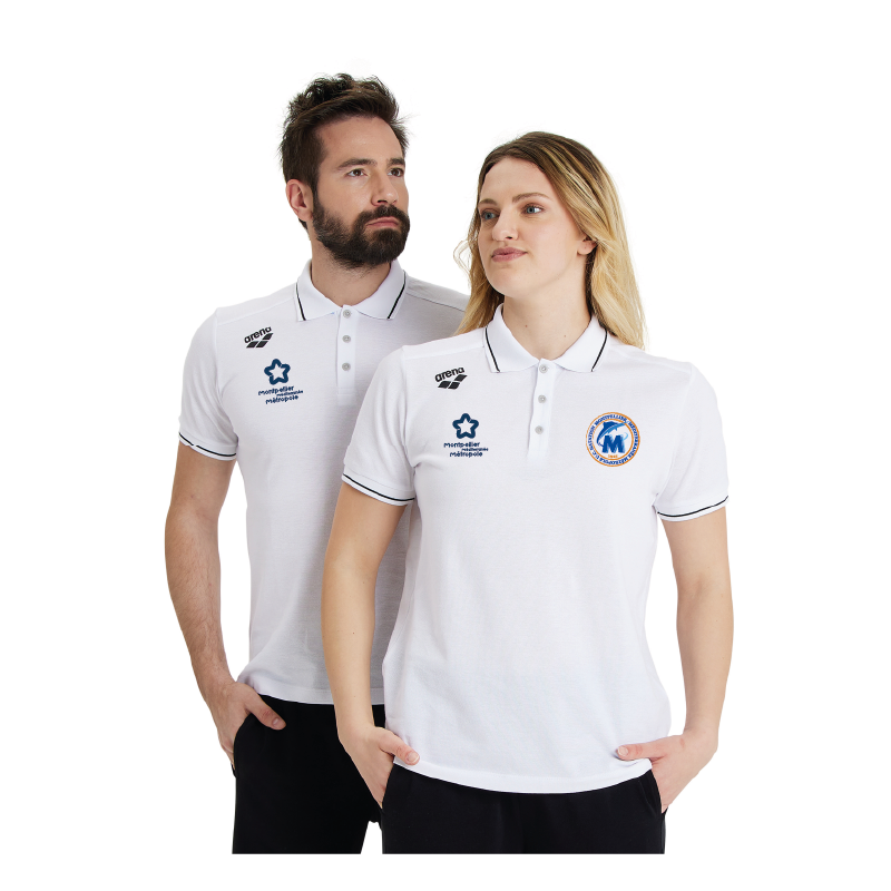 Polo Arena Blanc Coton Unisex - 3MUC Natation