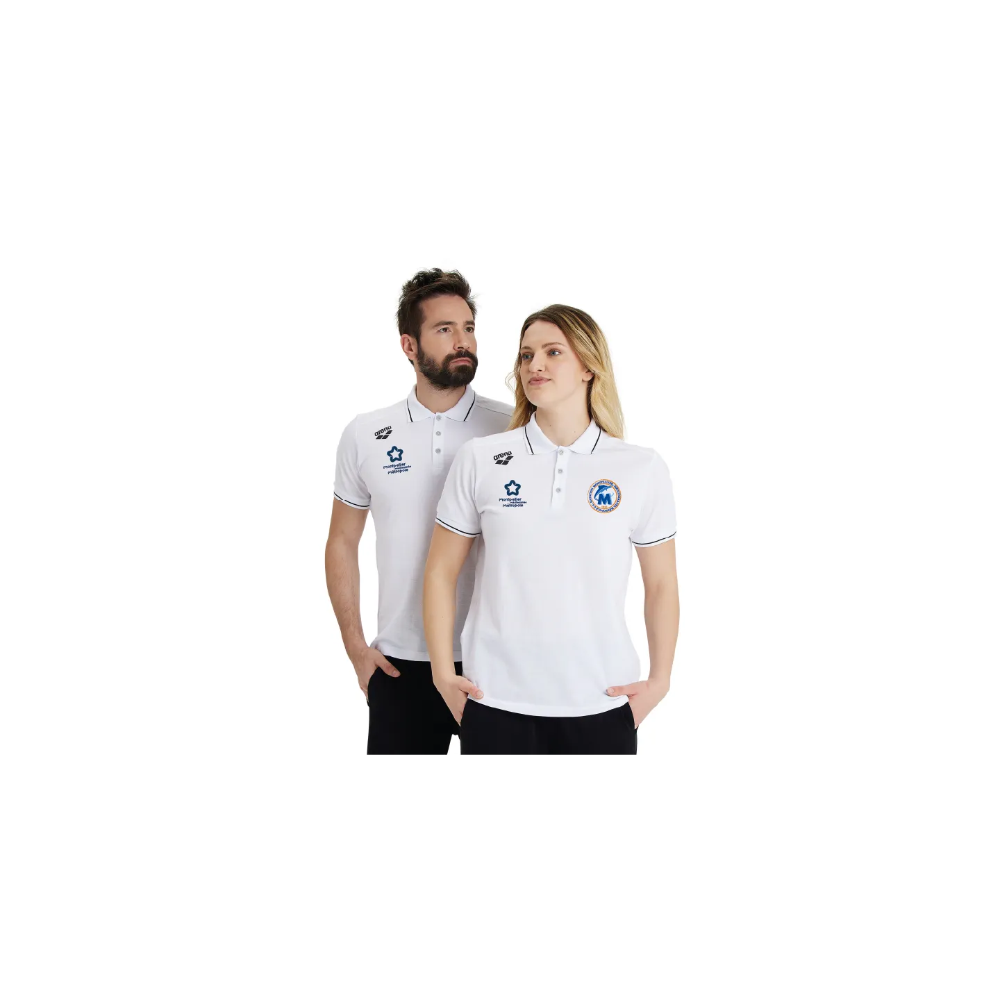 Polo Arena Blanc Coton Unisex - 3MUC Natation