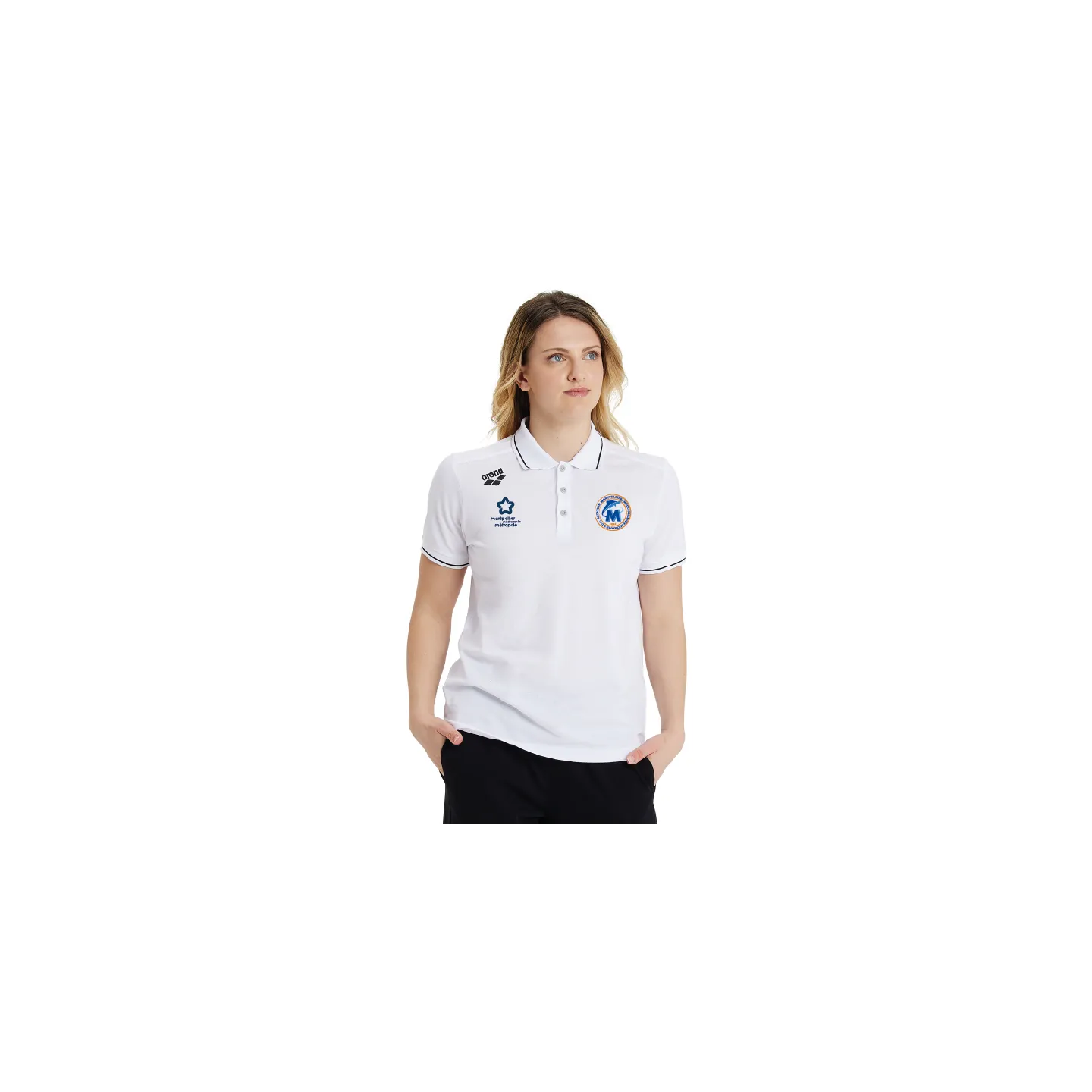 Polo Arena Blanc Coton Unisex - 3MUC Natation