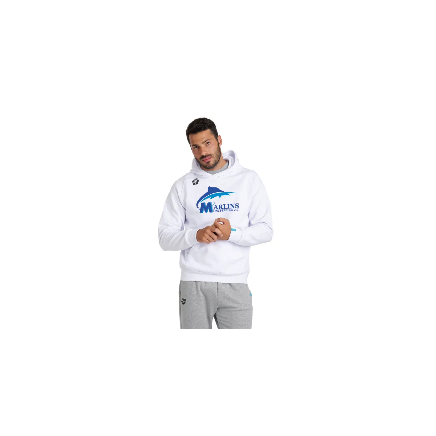 Sweat Shirt Arena Blanc Unisex - 3MUC Natation