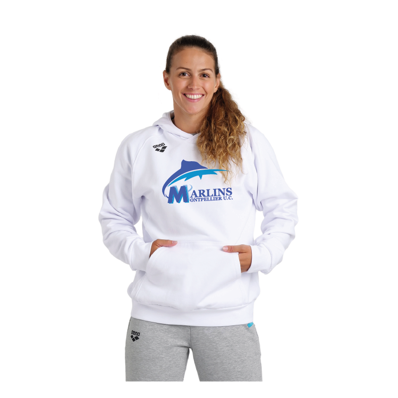 Sweat Shirt Arena Blanc Unisex - 3MUC Natation