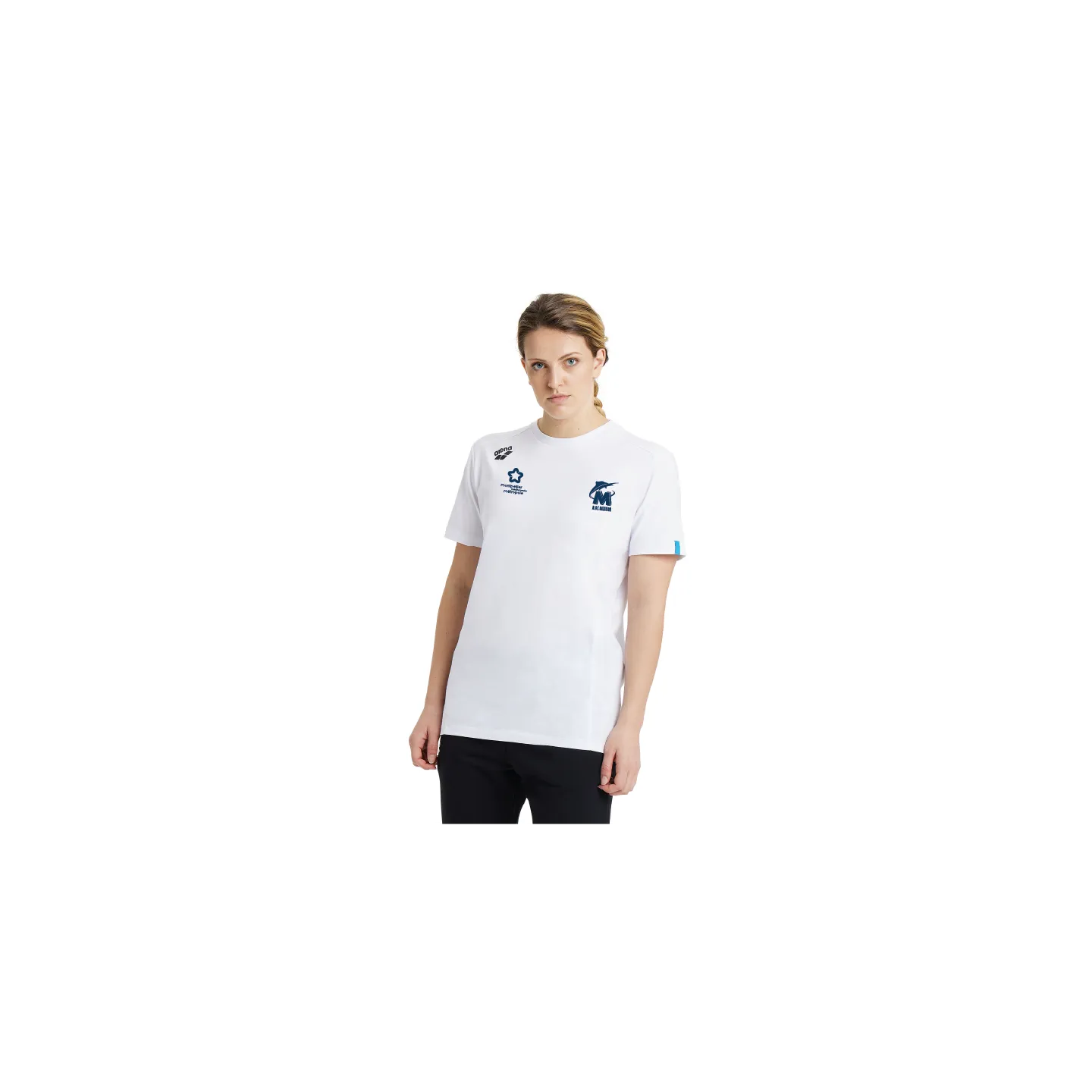 Tee Shirt Arena Blanc Coton Unisex - 3MUC Natation
