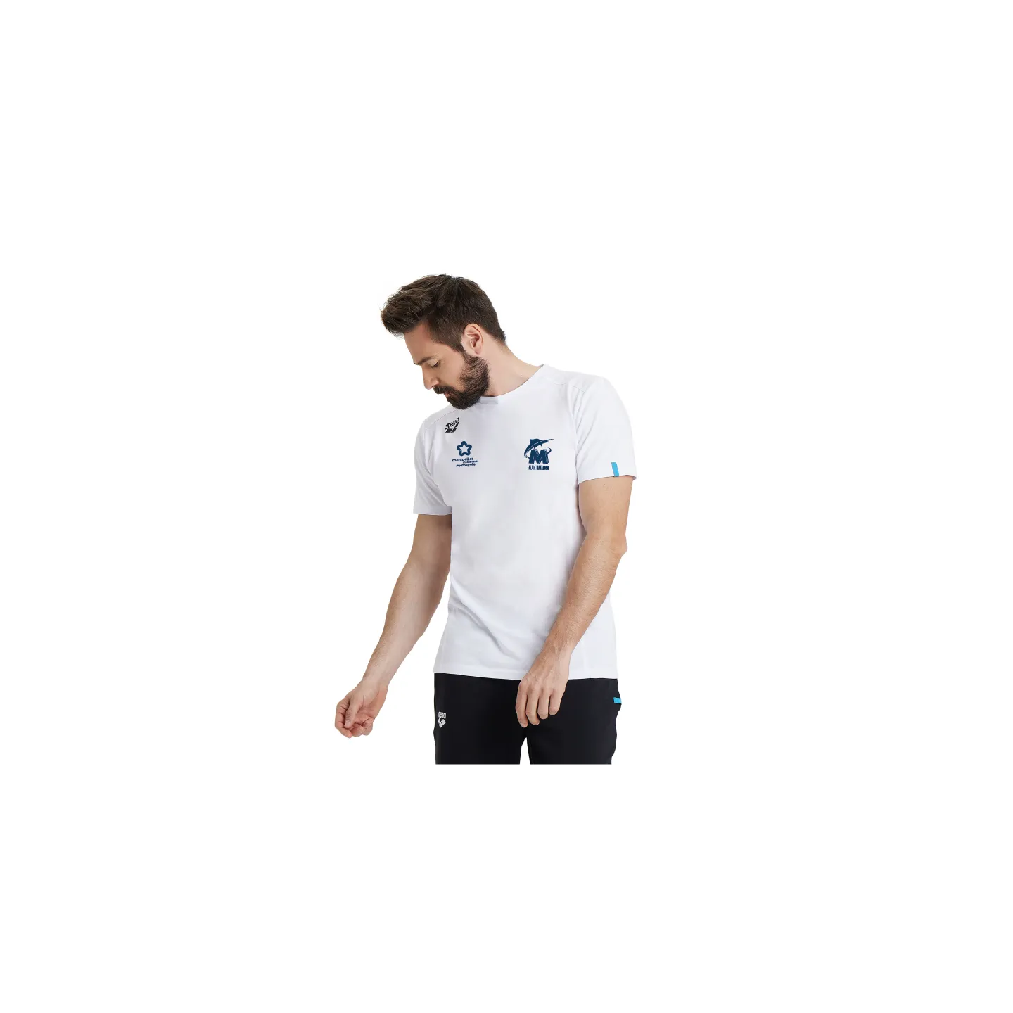 Tee Shirt Arena Blanc Coton Unisex - 3MUC Natation