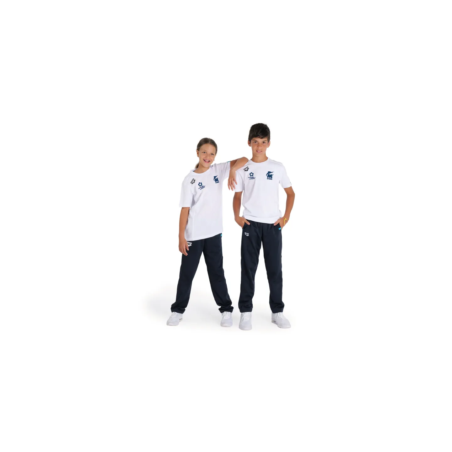 Tee Shirt Arena Coton Blanc Juniors - 3MUC Natation