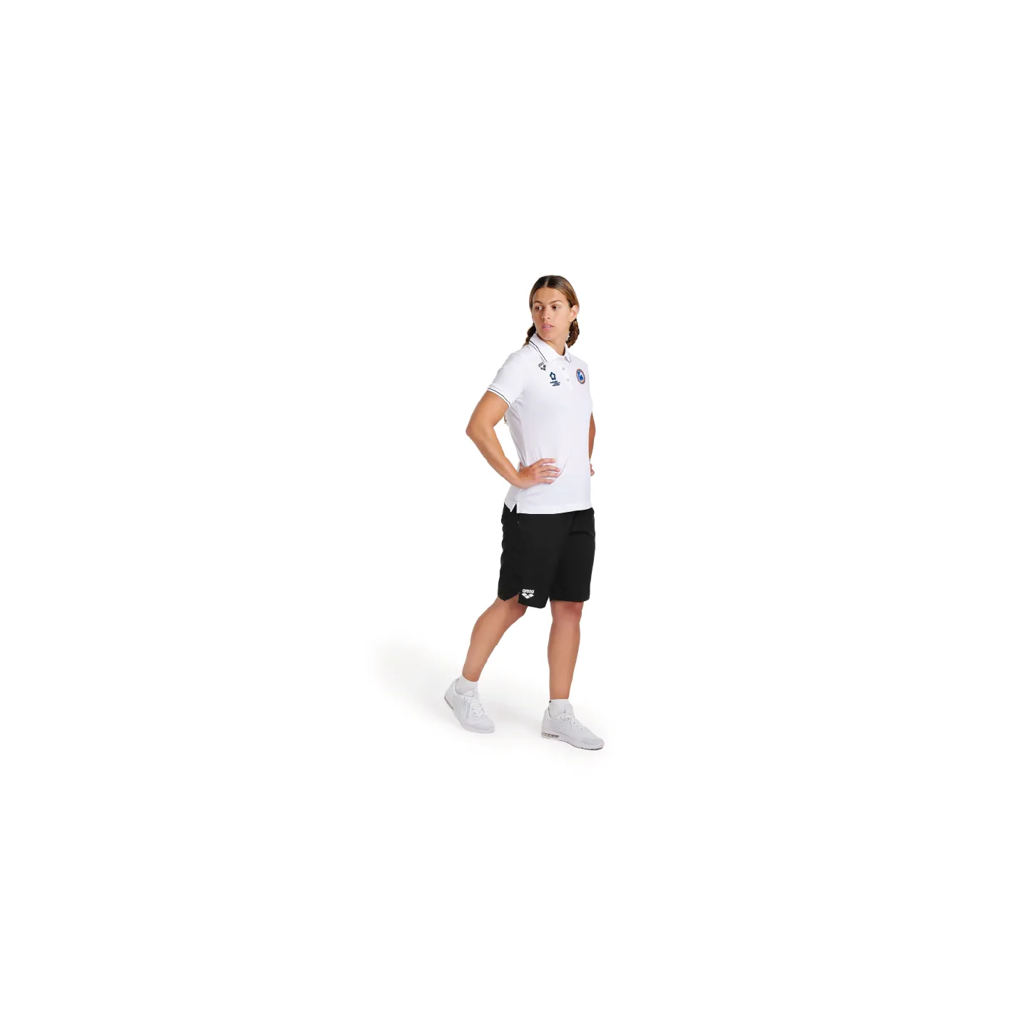 Polo Arena Blanc Coton Femme - 3MUC Natation
