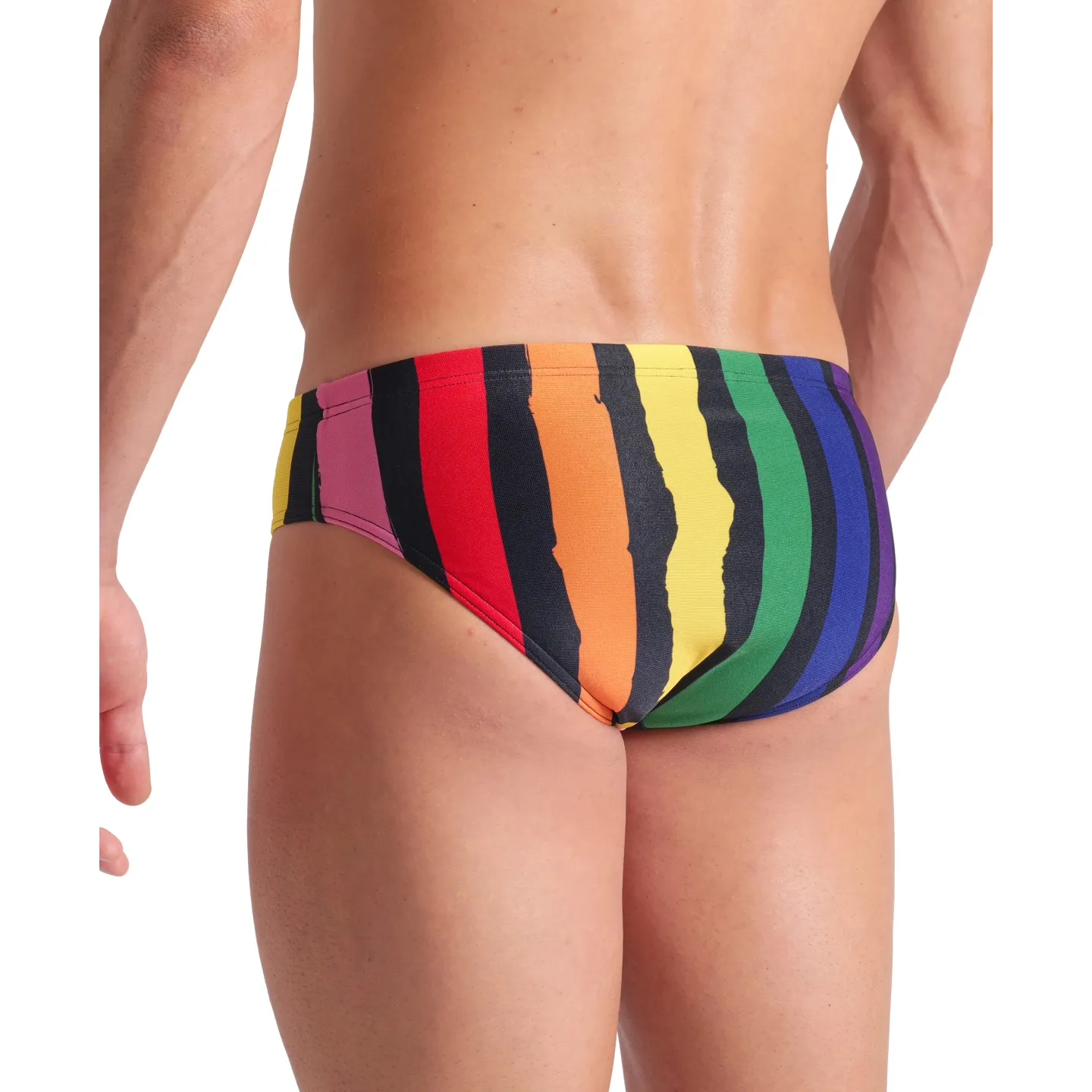 MEN'S ARENA PAINTERS STRIPE SWIM BRIEFS