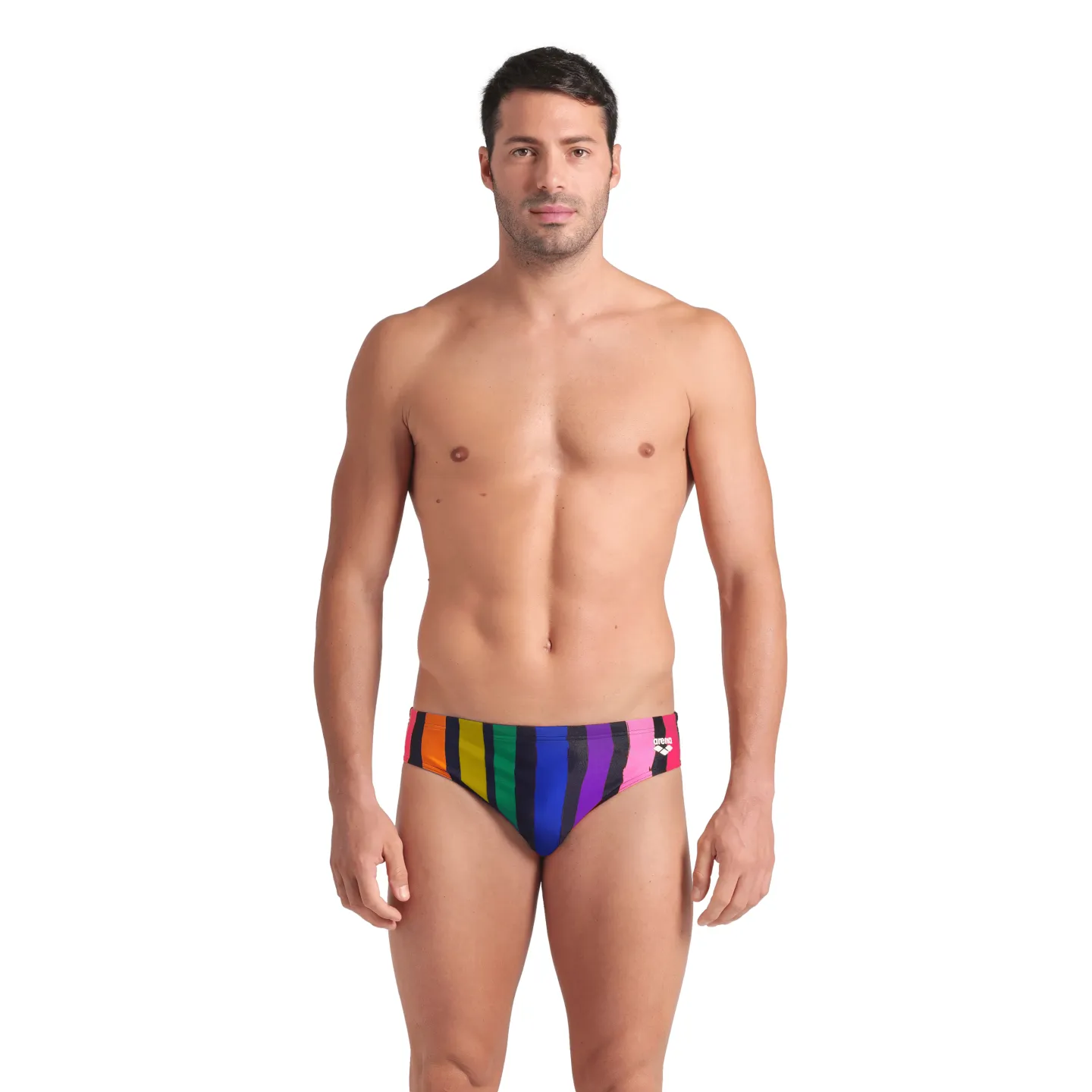 MEN'S ARENA PAINTERS STRIPE SWIM BRIEFS