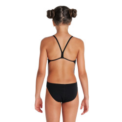 Maillot fille  ARENA TEAM SWIMSUIT CHALLENGE SOLID BLACK-WHITE