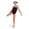 Maillot fille  ARENA TEAM SWIMSUIT CHALLENGE SOLID BLACK-WHITE