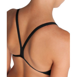 Maillot fille  ARENA TEAM SWIMSUIT CHALLENGE SOLID BLACK-WHITE