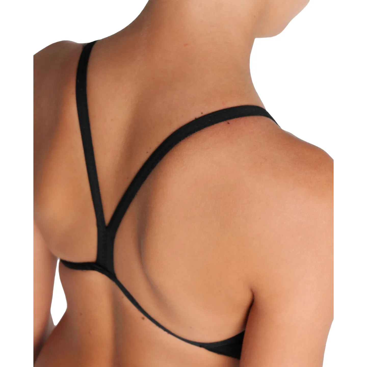 Maillot fille  ARENA TEAM SWIMSUIT CHALLENGE SOLID BLACK-WHITE